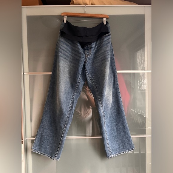 Old Navy Maternity Full Panel OG Loose Side Split Jeans in sz 12S - Picture 2 of 5